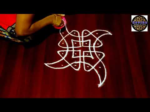 2Traditional sikku kolam/2chukkala mugglu/easy rangoli/latest kambi kolam #kambikolam #kavinarangoli