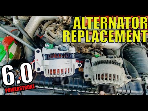 6.0 POWERSTROKE ALTERNATOR REPLACEMENT in Details | Made it Easy