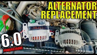 6.0 POWERSTROKE ALTERNATOR REPLACEMENT in Details | Made it Easy