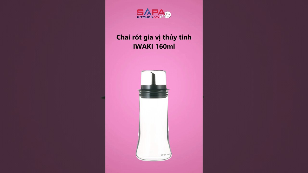 Chai rót gia vị thủy tinh Iwaki 160ml