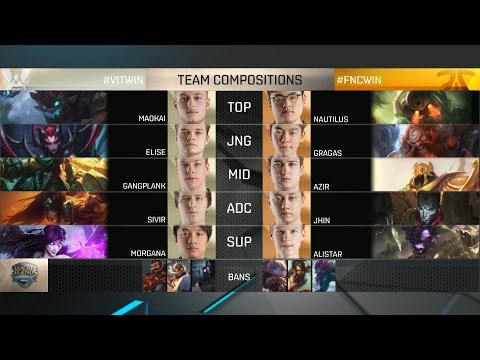 VIT vs FNC Highlights - VITALITY vs FNATIC Game 3 - EU LCS Playoffs - SPRING 2016 Quarterfinal #1