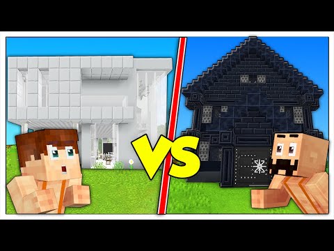 CASA TUTTA NERA CONTRO CASA TUTTA BIANCA! - Minecraft ITA