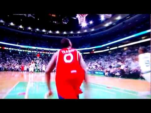 Rajon Rondo awesome reverse layup against the Hawks 04/05/2012