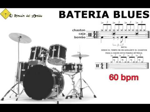 Bateria blues 60 bpm