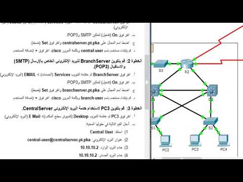 Packet Tracer 10.2.1.7 | تمارين شبكات : الويب والبريد الالكتروني | Web And Eamil