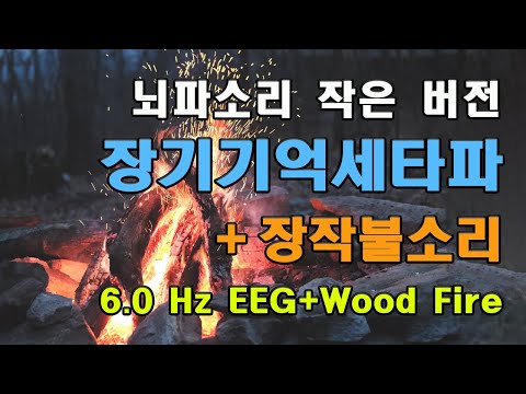 (암기과목/복습용) 💡학습기억SMR파 + 장작불소리🔥 + 시간타이머 | 숙면델타파 6hz + 장작불 | 6hz EEG +Wood Fire