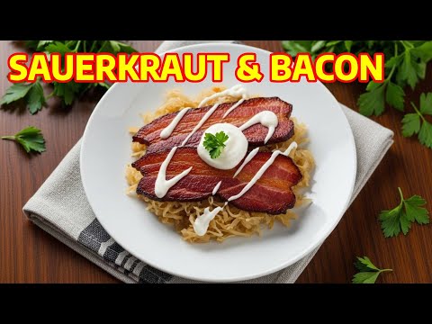 HOW to Cook Sauerkraut with Smoked Bacon (HEALTHY Bacon Recipe for Dinner with Sauerkraut)