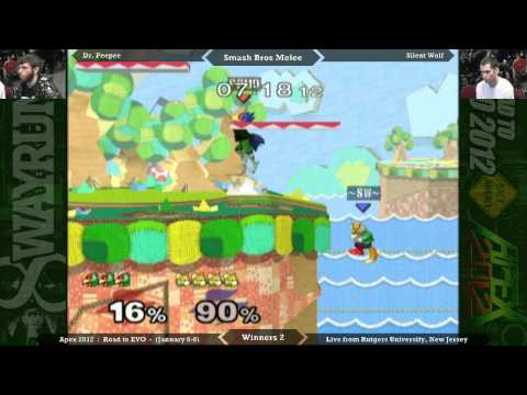 Apex 2012 - Melee Singles: Dr. Peepee (Falco) vs. Silent Wolf (Fox) WB1