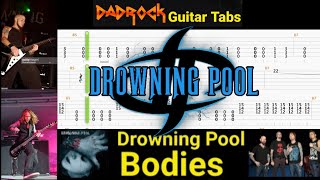 Bodies - Drowning Pool - Guitar + Bass TABS Lesson (Request)