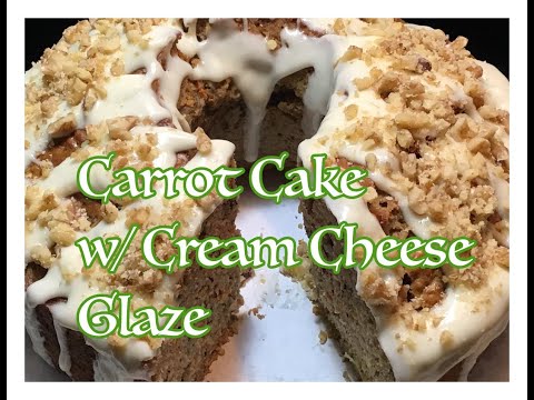 Episode 75 - TUBE PAN CARROT CAKE W/CREAM CHEESE GLAZE & WALNUTS