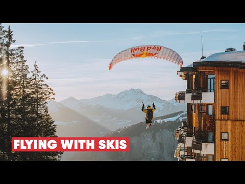 Watch Breathtaking Views Of An Athlete Speedriding Through An Alpine Resort