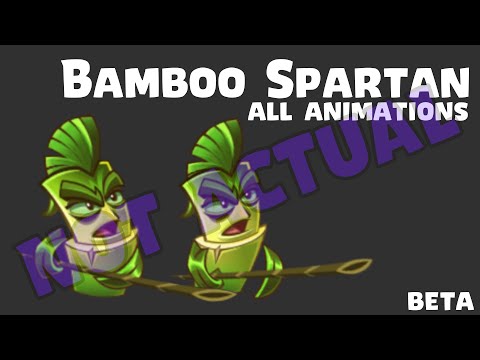Bamboo Spartan All Unfinished Animations (Not Actual) | Plants vs Zombies 2 10.5.1