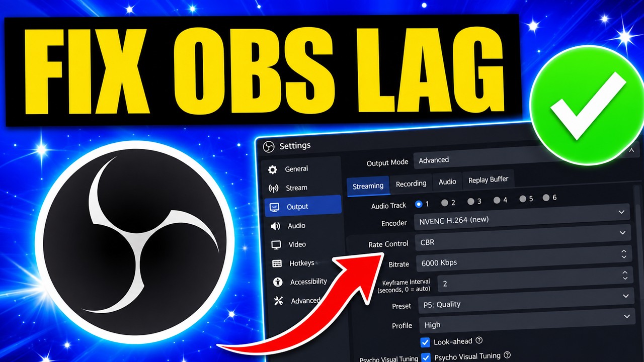 OBS Studio Lag And Stuttering FIX (Best Record Settings)