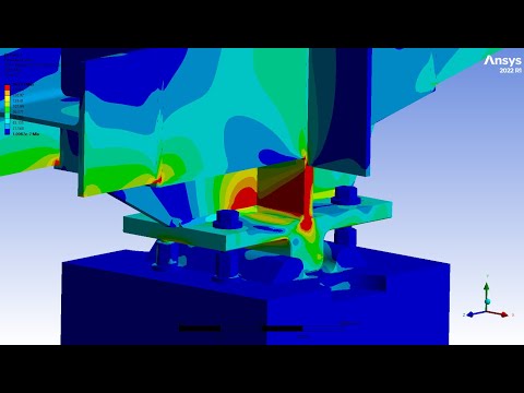 Structural analysis of the steel assembly of the stadium coating in ANSYS 2