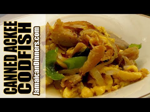 TINNED/CANNED ACKEE CODFISH STEW Recipe: Shorter Film Tutorial