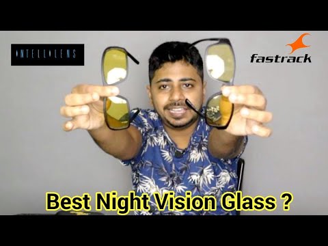Intellilens Night Driving HD Vision Polarized Glasses vs fastrack Night Vision Glasses (P448YL4T|57)