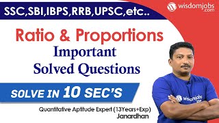 Ratio and Proportion Tips and Tricks | Aptitude Made Easy | Banks, SSC-CGL, RRB @Wisdom jobs