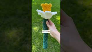 Pretty little flower! 🤍 #crochet