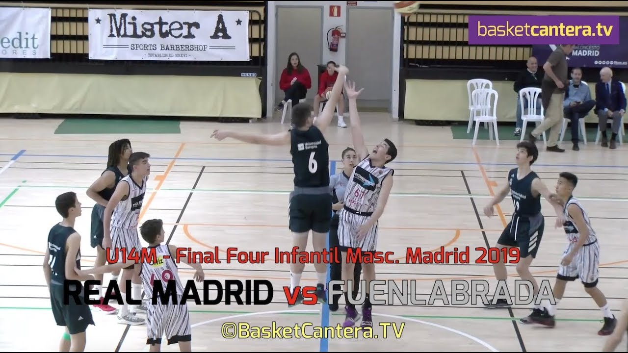 U14M - REAL MADRID vs FUENLABRADA.- Semifinal F4 Infantil Masc. Madrid 2019 (BaskertCantera.TV)