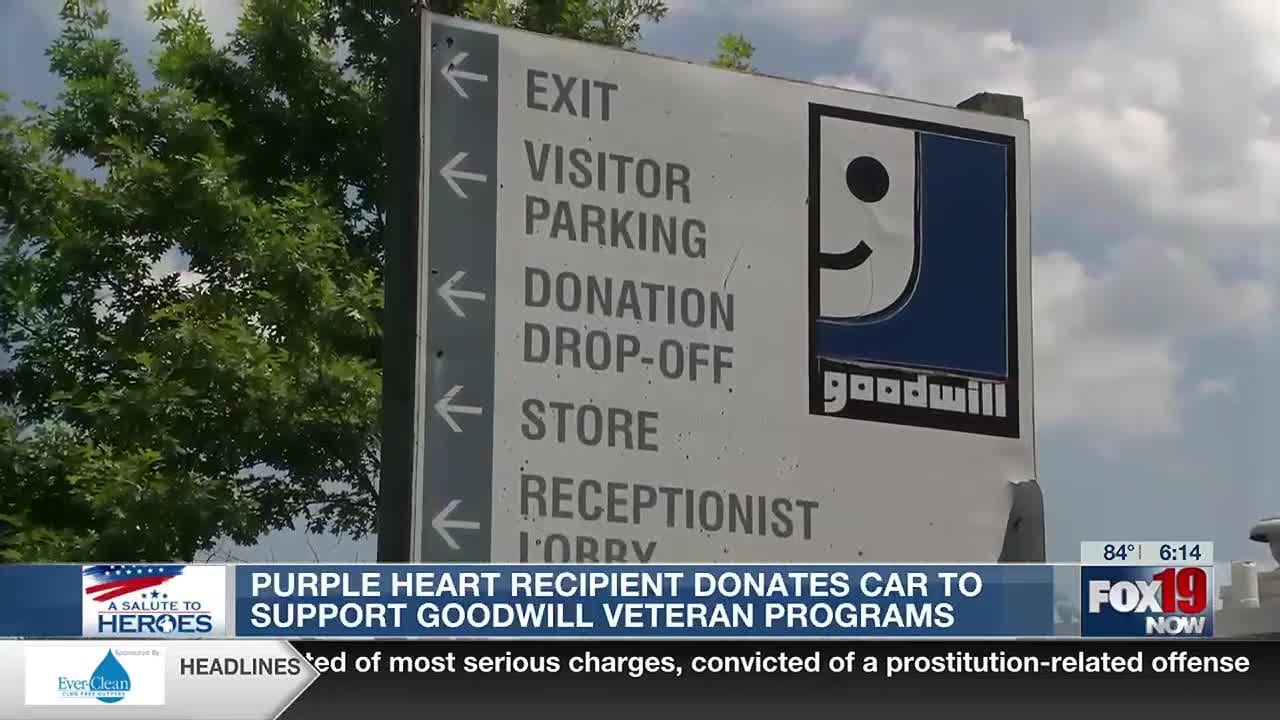 Purple Heart recipient donates car to support Goodwill veteran programs