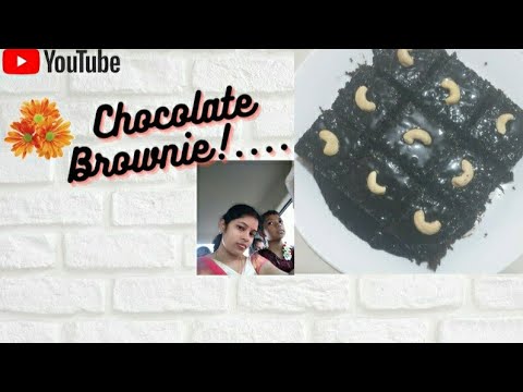 chocolate Brownie cake(eggless) without oven recipe in telugu by padmaja priya