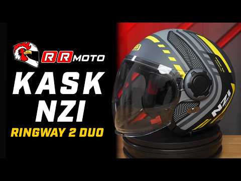 NZI RINGWAY 2 DUO _ motocyklowy kask otwarty z blendą przeciwsłoneczną i ECE 22.06
