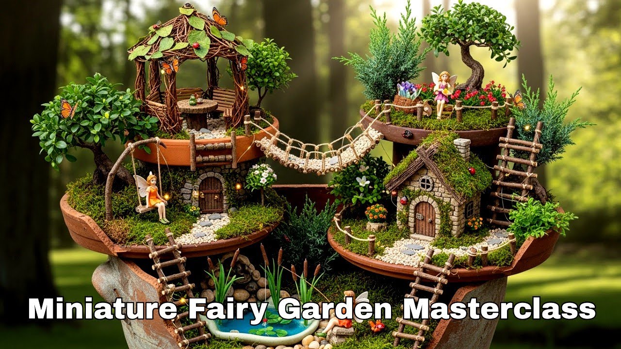 How to Build a Tiered Fairy Garden From Broken Pots