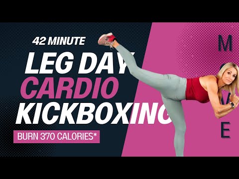 42 Minute Leg Day with Cardio Kickboxing | Leg Day at Home Workout