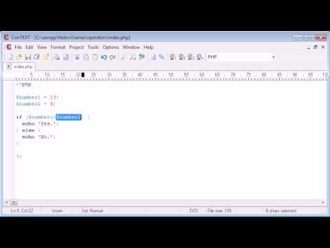 Beginner PHP Tutorial 21 Comparison Operators