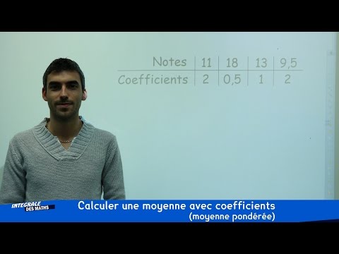 Calculer une moyenne avec coefficients (moyenne pondérée)