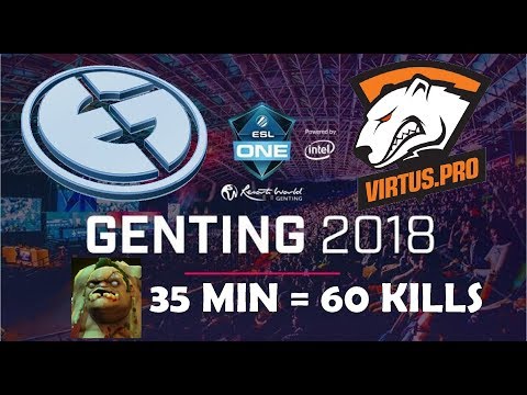 VP vs EG - 35 MINS 60 KILLS - MISERY PUDGE - ESL GENTING 2018