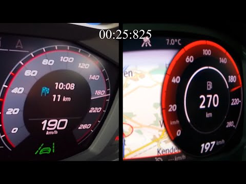 0-200 kph: Audi A1 40 TFSI A1BG vs. VW Polo GTI VI