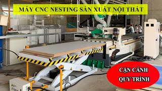 Cận cảnh quy trình sản xuất tủ áo, tủ bếp ván MDF, MFC … bằng máy cnc nesting | PRO-R1V9F Holztek
