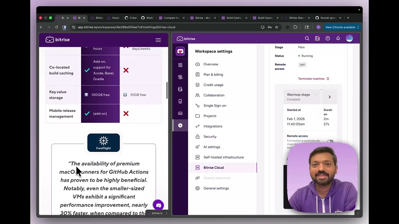 Lightning-fast infra for GitHub Actions: Bitrise Build Hub in 1 minute