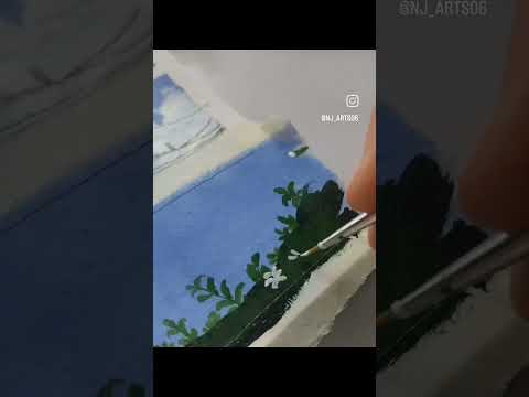 flowers field painting#acrylicpainting#easy#artwork#shortsviral#art