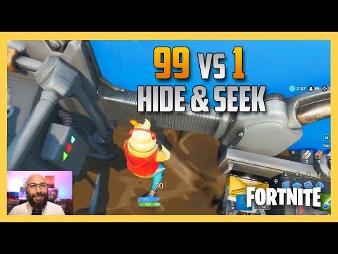 Playing Hide Seek With 100 Players Fortnite Custom Games - 99 vs 1 hide and seek find the bald man fortnite swiftor