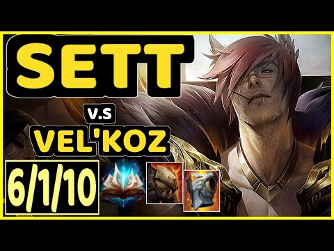ZERGSTING (SETT) vs VEL'KOZ - 6/1/10 KDA BOTTOM SUPPORT GAMEPLAY - EUW Ranked GRANDMASTER