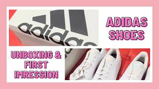 UNBOXING ADIDAS TENNIS AND LIFESTYLE ADVANTAGE BASE COURT SHOES ADIDAS WHITE SHOES FIRST IMPRESSION