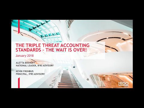 IFRS Webinar Series The Triple Threat Accounting Standards – The Wait is Over!