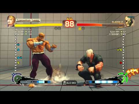 SSF4 AE: makore86touhu (Cody) vs sunset01 (Sagat) - Ranked Match (720p HD)