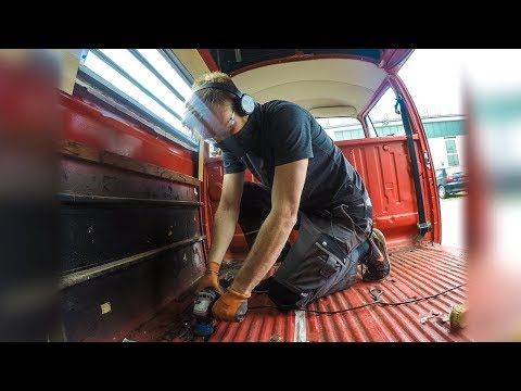 Der Kampf gegen den Rost beginnt! VW T2