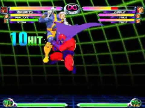 MvC2 - Magneto Air-To-Ground (Solo)