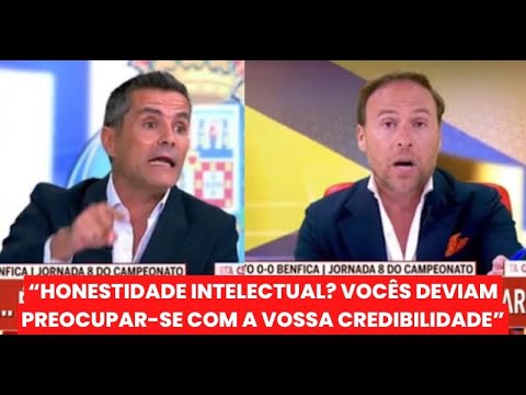 A heated exchange between Marco Pina and Tiago Silva over a penalty in the Benfica vs. FC Porto m...