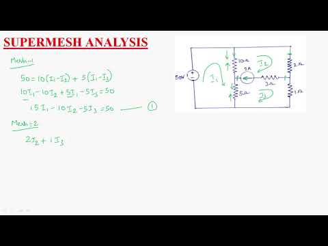 Super Mesh analysis | Circuits Systems | Lec 17