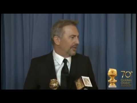Kevin Costner  - Winners First Reaction Backstage at the Golden Globes 2013