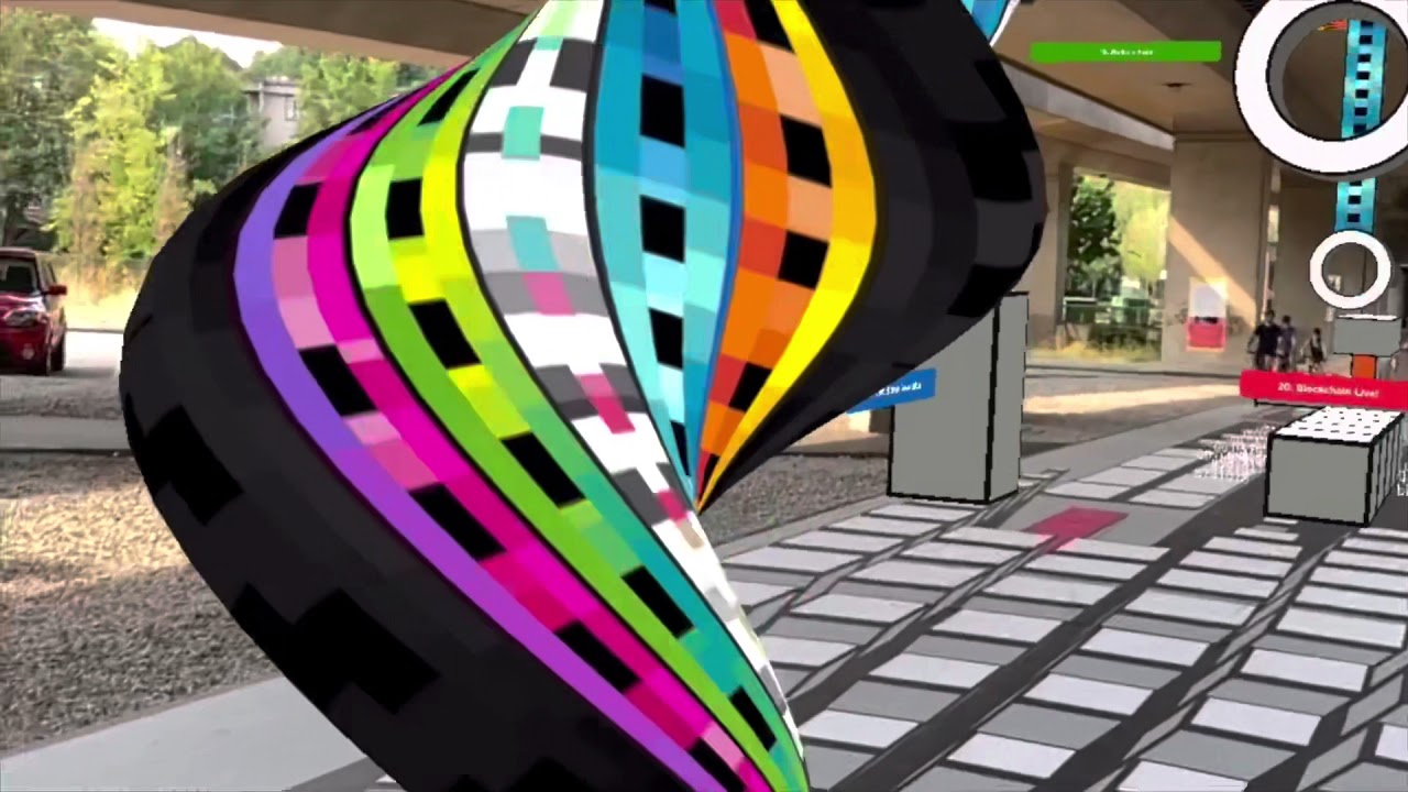 Voxel Bridge Interactive Art