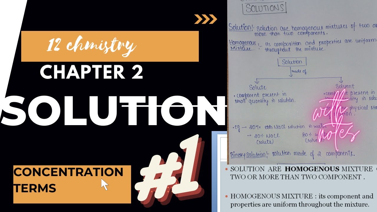 Solutions chemistry class 12 | chapter2 | notes | CBSE