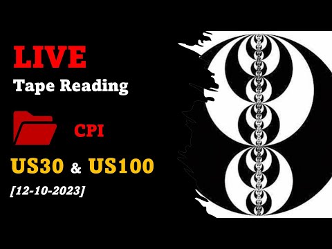 🔴 LIVE Tape Reading with ICT concepts-[12/10/23] - US30+US100
