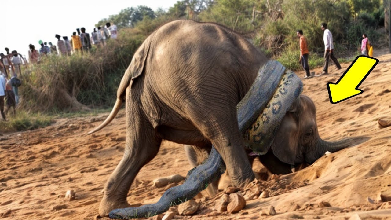 ゾウは誤って猛毒のヘビの縄張りに入ってしまい、悲劇に見舞われました- 次は何が起こる？