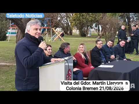 Colonia Bremen| Visita del gobernador Llaryora